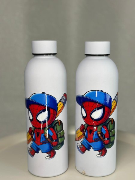 مطرة ثيرموس قصير سبايدرمان ابيض